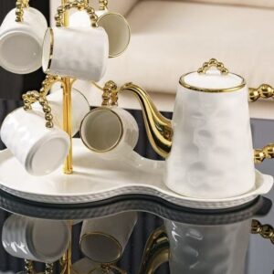 Black and White Fancy Tea Cup Set In Pakistan